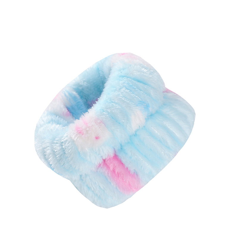 Bow face wash and hair band for girls wholesale solid color white matching makeup simple sweat-wiping wrist band flannel hair band pic 71