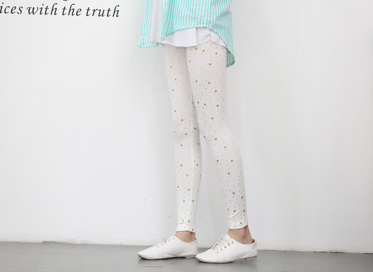 The new basic slimming style from Dongdaemun, South Korea, featuring star-studded nine-inch skinny leggings pic 8