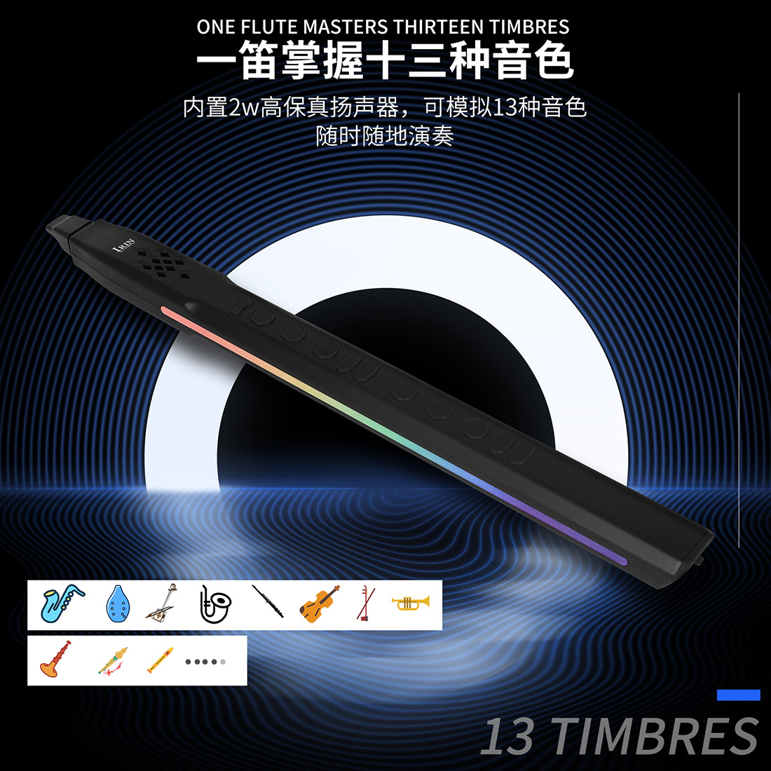 The IRIN Bluetooth electric wind instrument is portable for the elderly to learn to play mini electric saxophone and MIDI electronic flute pic 11