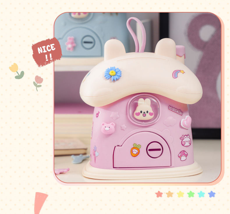 存钱罐2022年新款男孩女孩可爱卡通小房子只进不出儿童存钱储蓄箱详情10