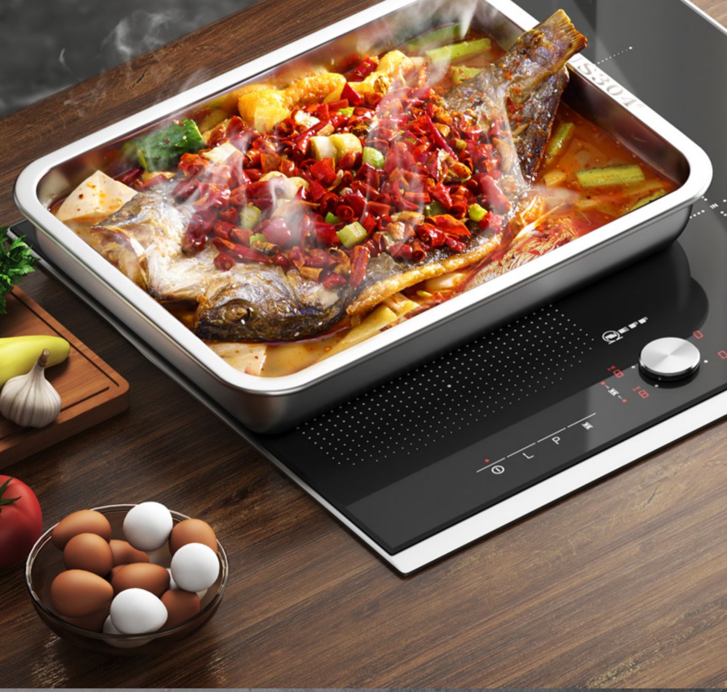 批发304不锈钢备菜盘家用商用西餐烤鱼牛排龙虾长方形托盘卤菜展/详情27