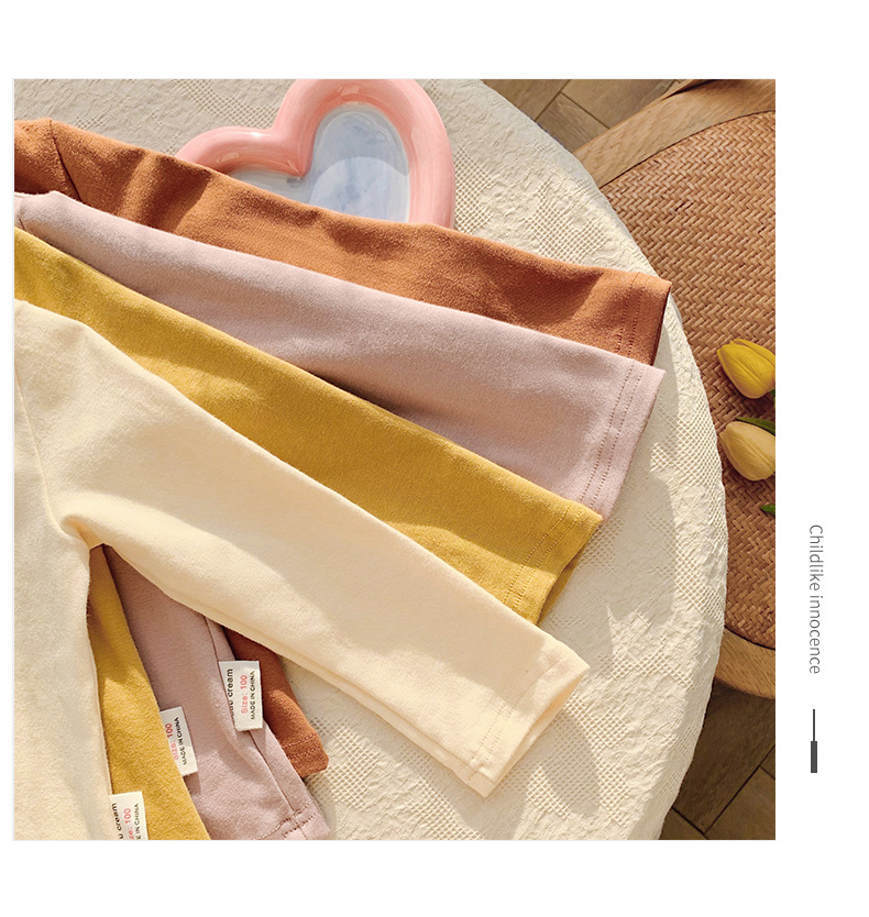 厂家直销2022秋季新品珍珠蝴蝶结长袖女童打底衫儿童全棉t恤韩版详情10