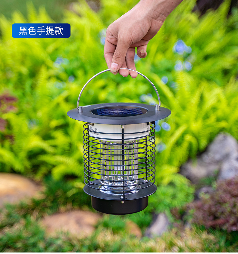 太阳能灭蚊灯户外不锈钢驱蚊神器庭院家用电击式灭蝇杀虫灯室外详情15