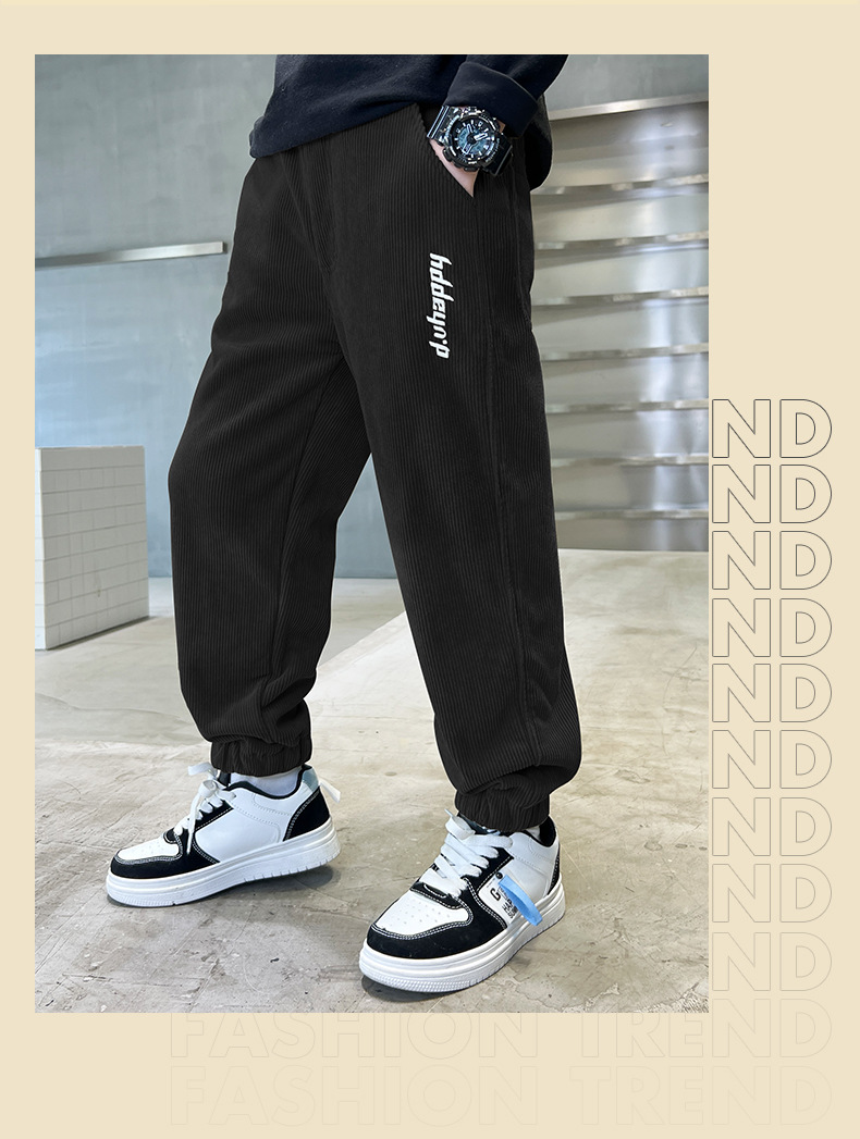 童装批发男童裤子秋冬加绒裤灯芯绒童裤儿童棉裤2022新款大童长裤详情9