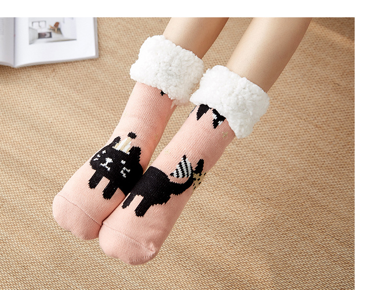 Wholesale floor socks, adult home postpartum socks, leg covers, sleep Christmas snow socks, coral fleece slippers, carpet socks pic 12