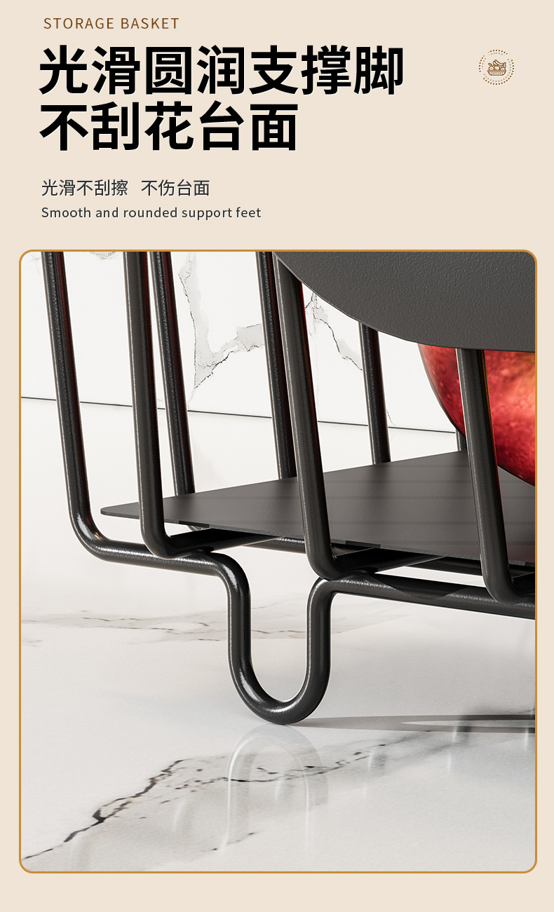 亚马逊厨房台面蔬菜置物架桌面蔬果篮子灶台调料架多层分类收纳筐详情9