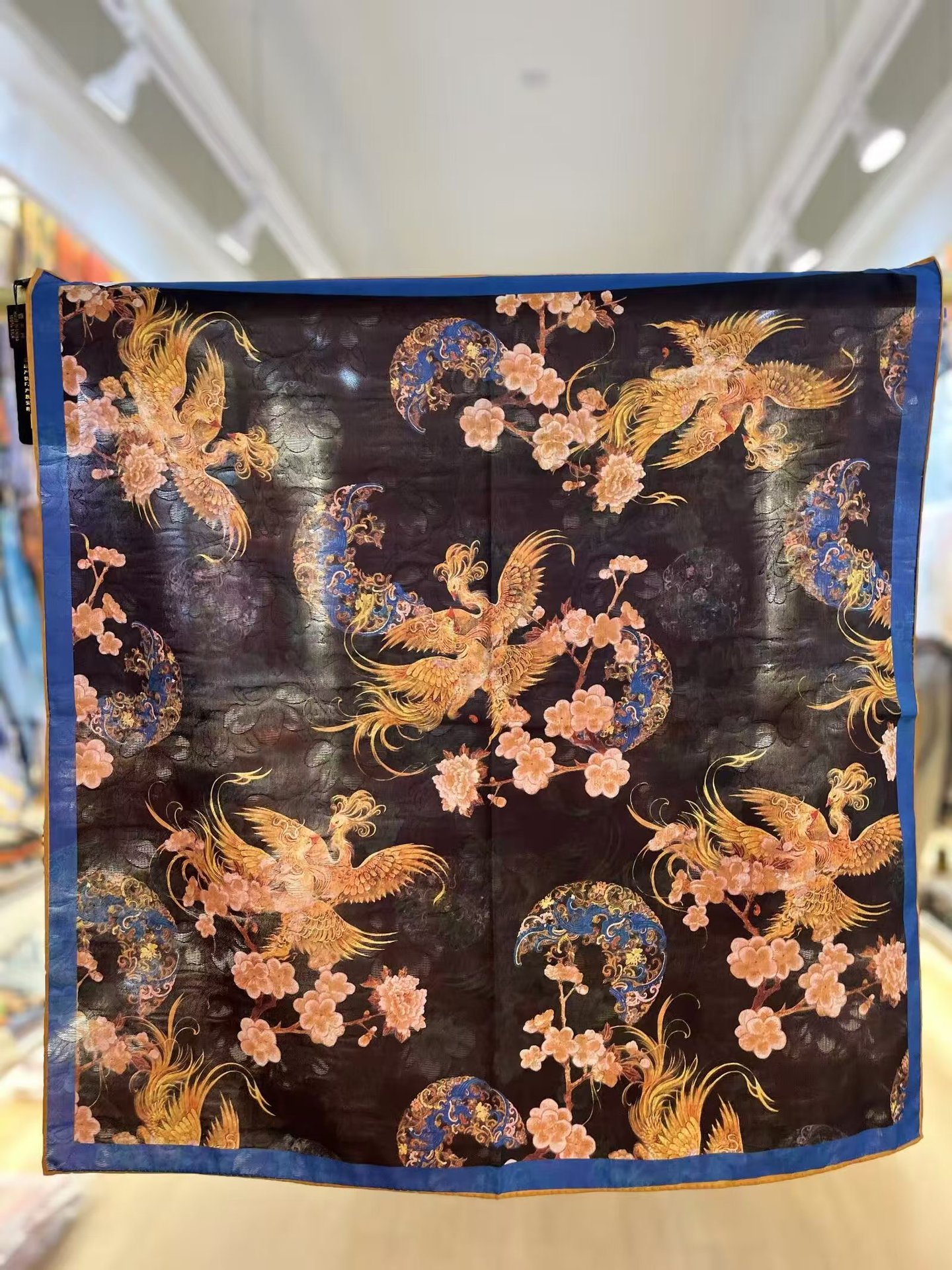 国潮香云纱花萝70*70新中式苏杭小方巾双面双色丝巾厂家代发扎染详情11