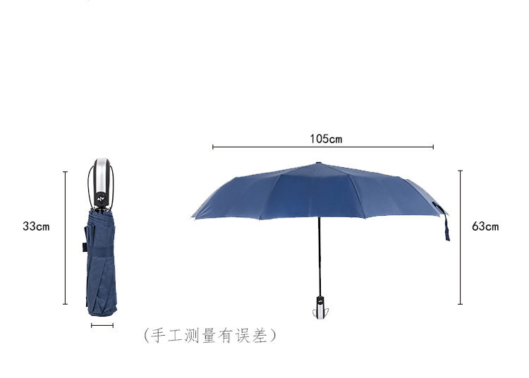 Creative 10-bone fully automatic umbrella advertising gift umbrella, reinforced all-weather business umbrella manufacturer pic 3