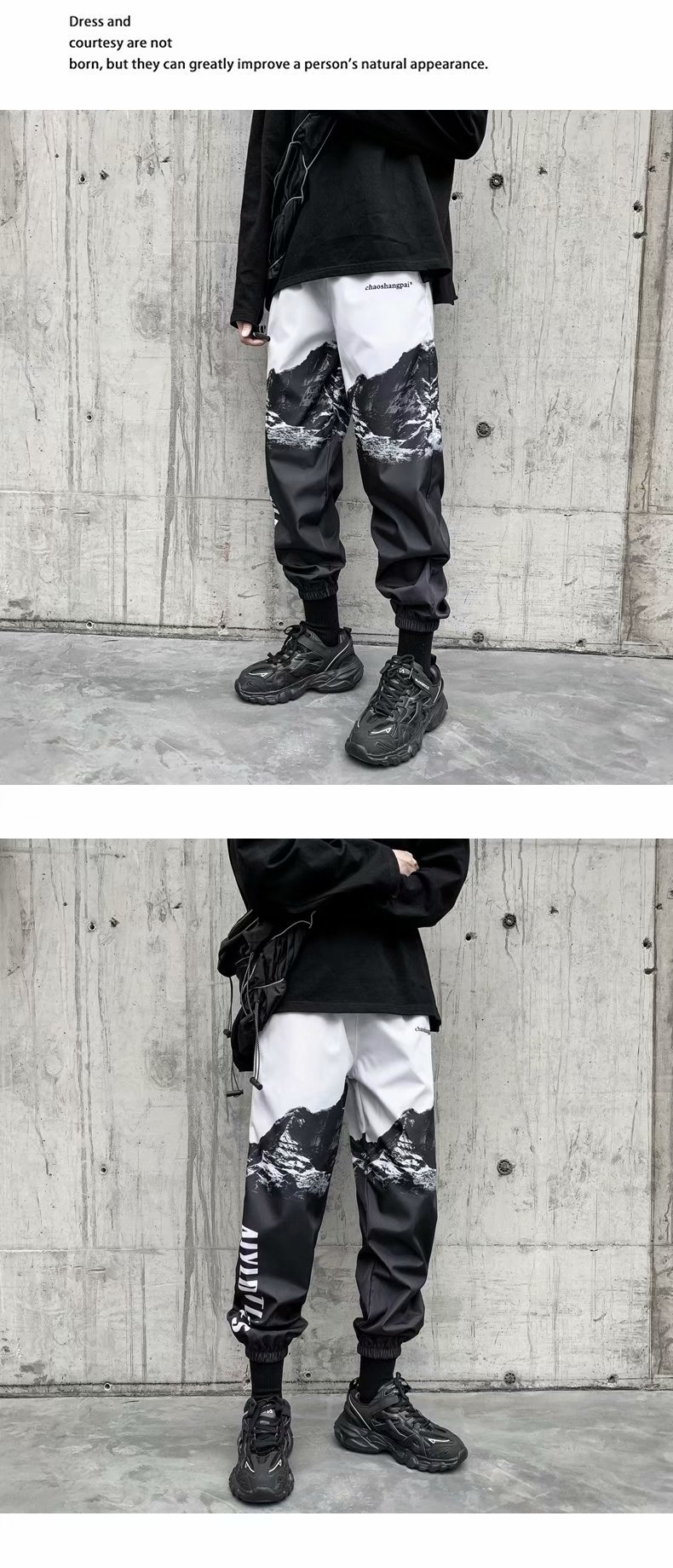 In autumn, Instagram influencers are known for their trendy sportswear and casual pants, trendy skinny pants, and Korean-style hip-hop street dance pants pic 3