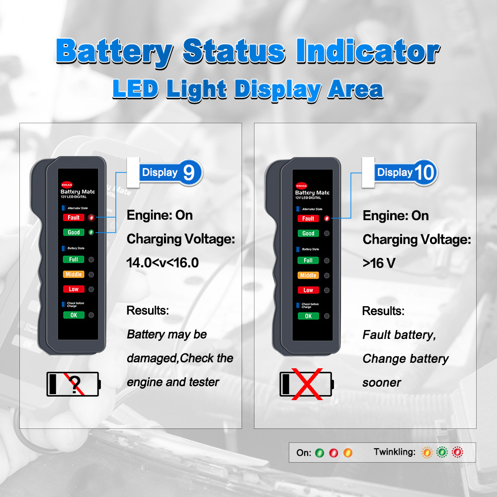 汽车蓄电池检测仪电瓶测试仪12V battery tester外贸热销点烟器款详情8