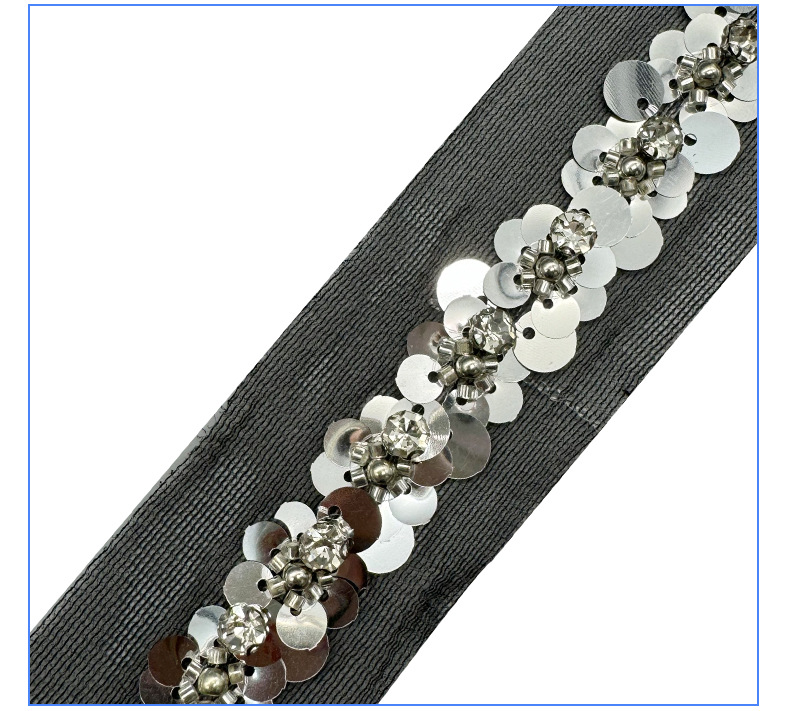 黑白两色手工亮片加钻花边服装婚纱衣领头饰辅料配饰款式多样现货详情11