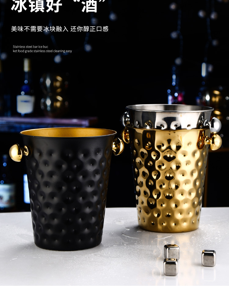 Stainless steel beveled ice bucket, KTV and bar supplies, champagne bucket, beer bucket, wine bucket, ice granule bucket, ice bucket, metal ice bucket, stainless steel beer bucket, stainless steel ice bucket, hotel supplies pic 3