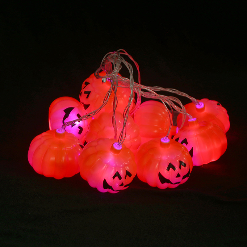 万圣节灯串南瓜骷髅灯节日装饰灯场景布置灯万圣节LED电池盒灯串详情6