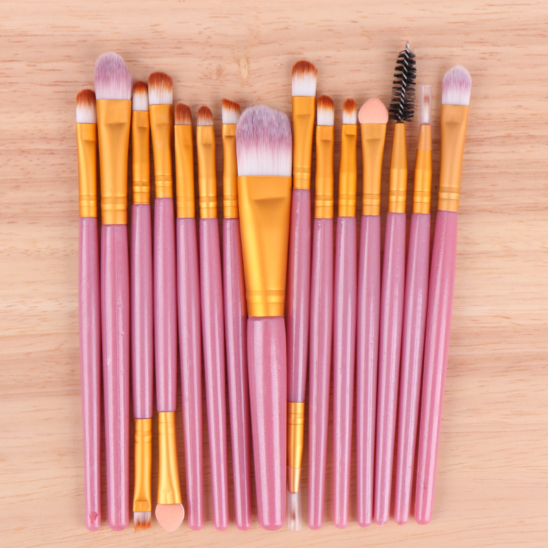 15-piece makeup brush set: eyeshadow brush, eye brush, eyebrow brush, eyelash brush, lip brush, complete set of beauty tools in stock, shanilak pic 5