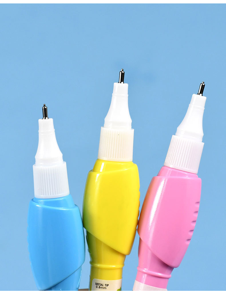 Weibo Creative Cartoon Cute Correcting Typos White Correction Fluid, learning and Office dual-purpose stationery pic 9