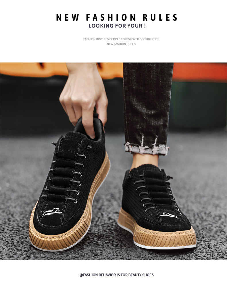 男鞋秋季2023新款灯芯绒平板鞋百搭一脚蹬高档帆布鞋软底运动潮鞋详情20