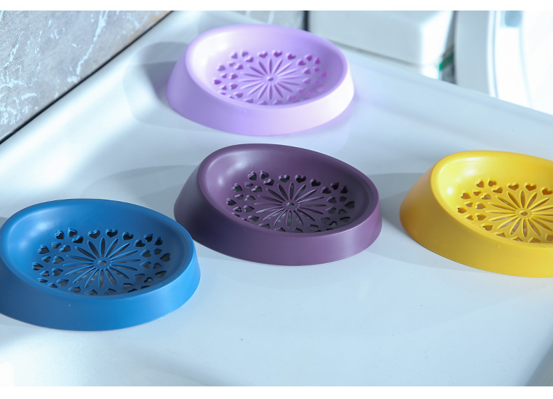Wholesale plastic soap boxes for bathrooms, Nordic-style draining soap boxes for bathrooms, creative hollowed-out storage soap racks pic 10