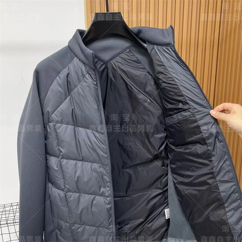 迪家张译同款90白鸭绒立领男士羽绒服运动休闲轻薄款羽绒外套男详情28