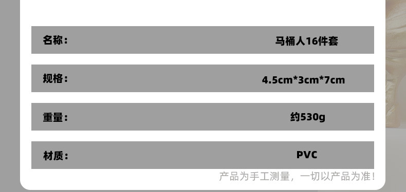 Wholesale and consignment of parody game Toilet Man Battle, Surveillance Man, sound Man model figurines, desktop ornaments and sets pic 5
