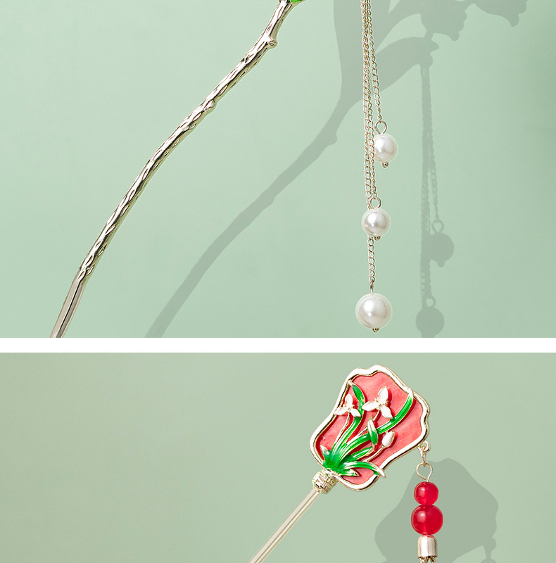 Ancient-style hairpins, new Chinese-style hairpins, simple, modern and high-end Hanfu hair accessories, daily updo hairpins, hairpins for children pic 14