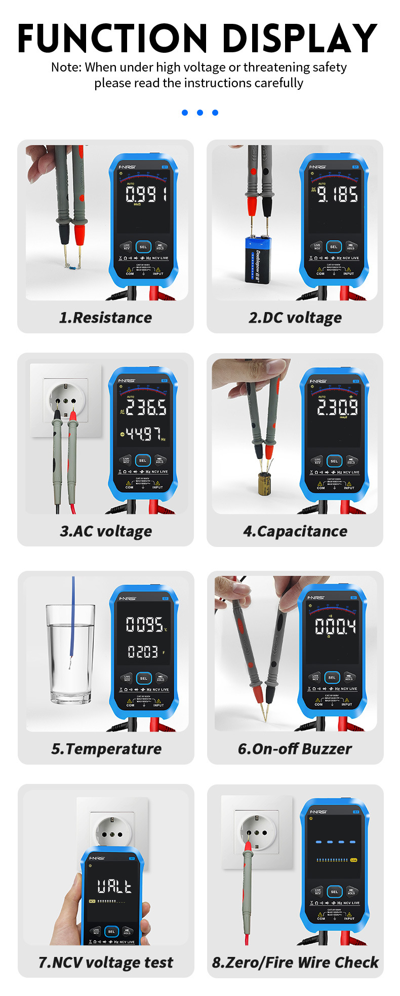 S1 multimeter digital high-precision fully automatic portable ultra-thin anti-burning digital display multimeter, electrician pic 19