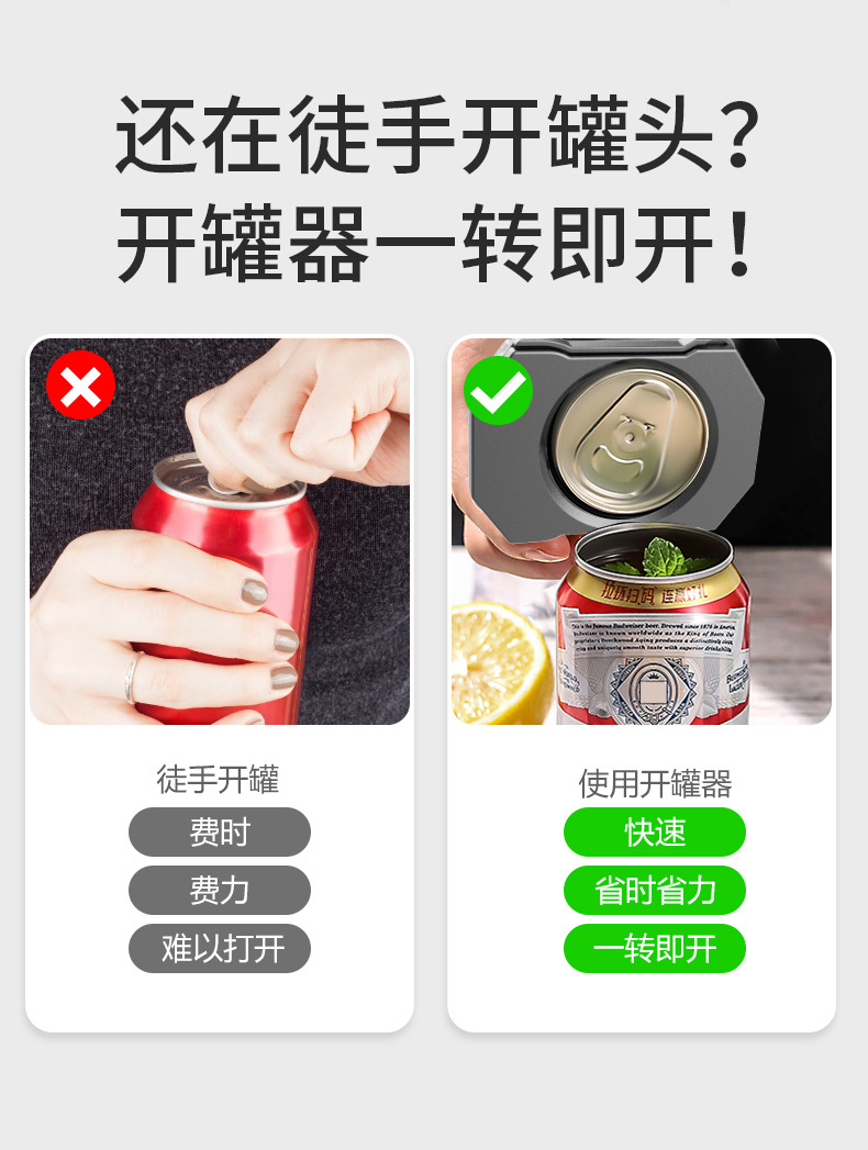 Cross-border go swing multi-functional manual can opener - a must-have for wholesale beer, beverage, Cola and aluminum can openers pic 3
