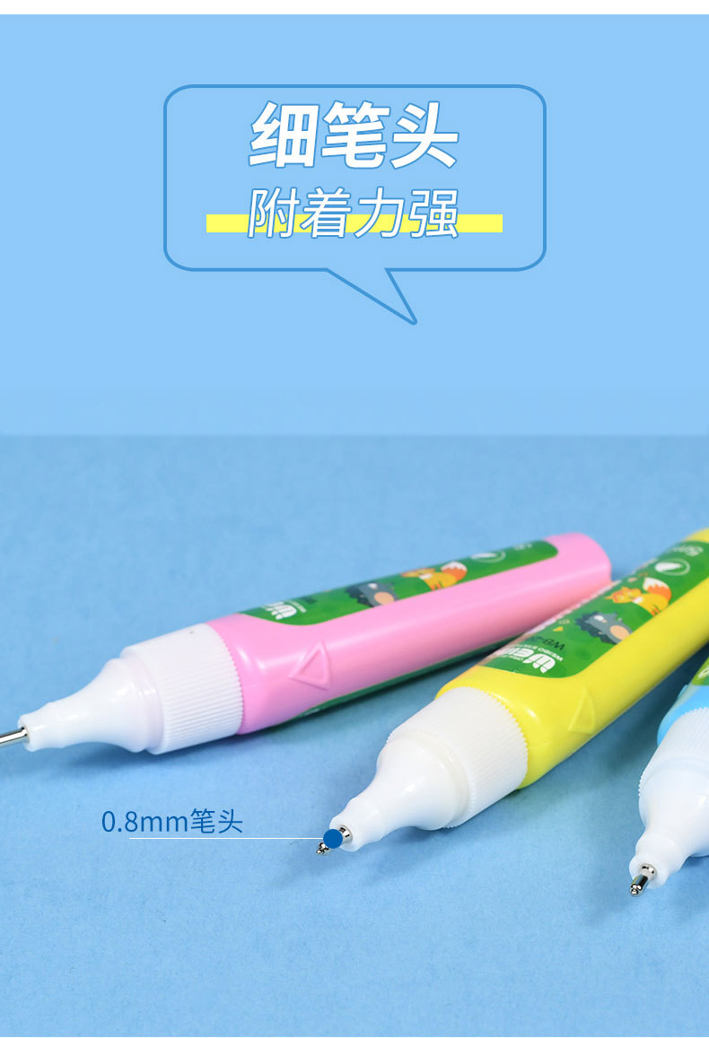 Weibo Creative Mini Correction Fluid 5ml White Student Correction Fluid for Both office and Study Use pic 4