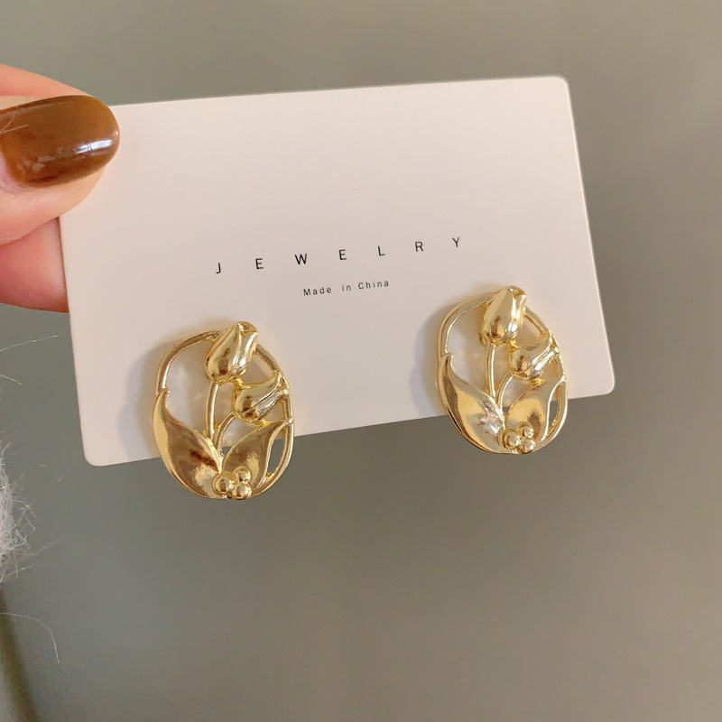 925银针复古耳环几何金属耳钉小众气质高级感爆款百搭耳饰批发详情7