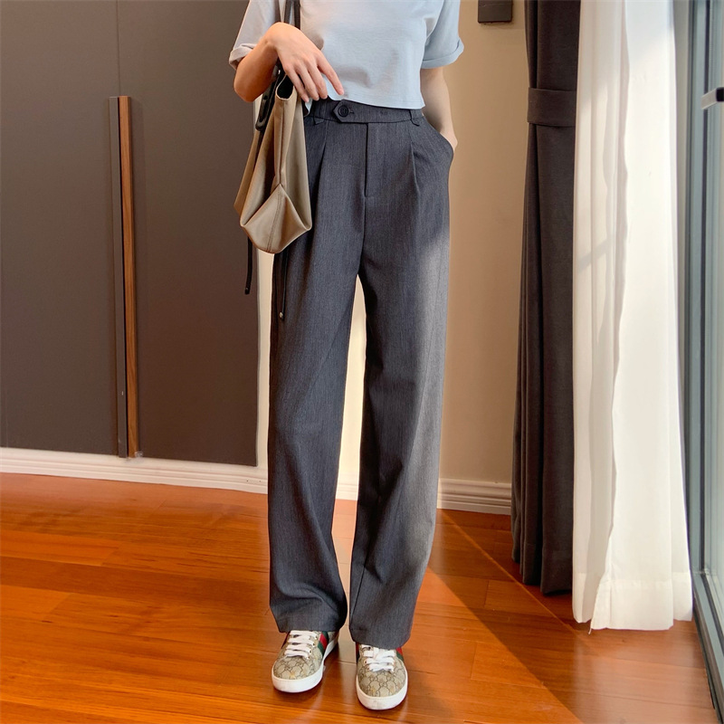 The self-retained w beauty Hidden meat creates a super model leg shape with a high waistline design, versatile and slimming suit pants and casual pants pic 9