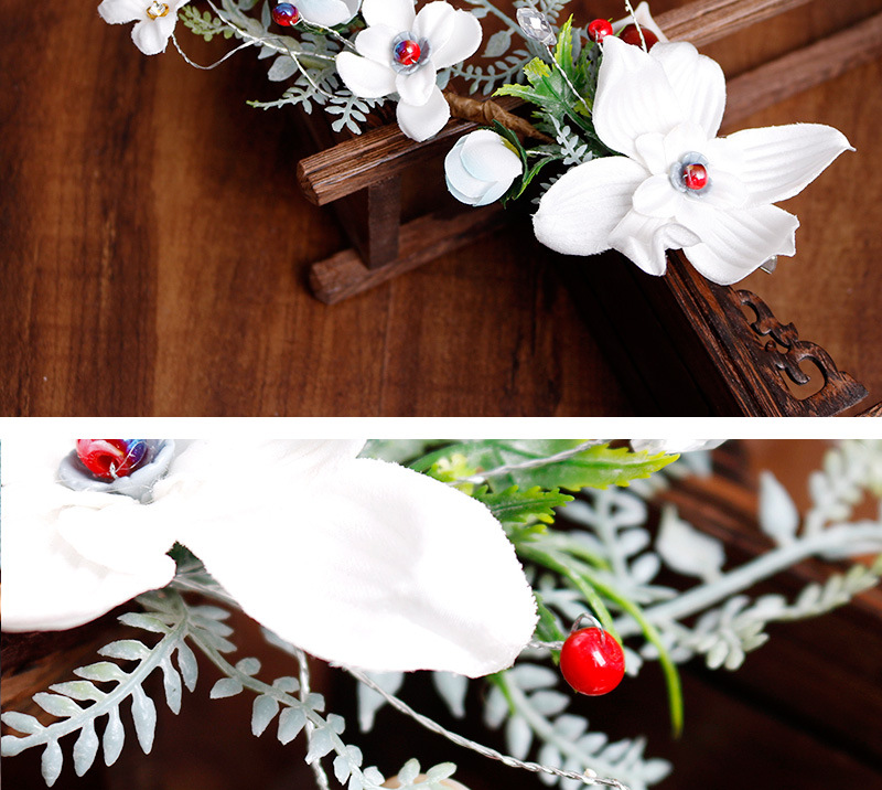 Bride hairpin headwear, forest-style super fairy-like Korean adult short hair clip, wedding dress hair accessory, side clip, hair flower hairpin pic 8