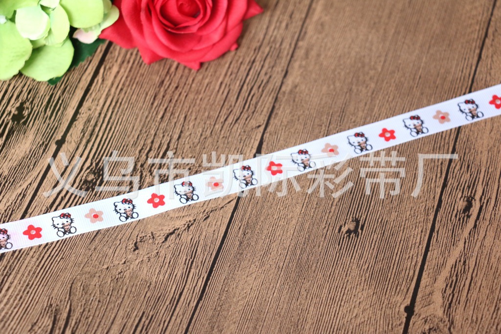hello kitty webbing, satin ribbon, colored ribbon, festival decoration gift ribbon, flower gift packaging gift ribbon pic 9