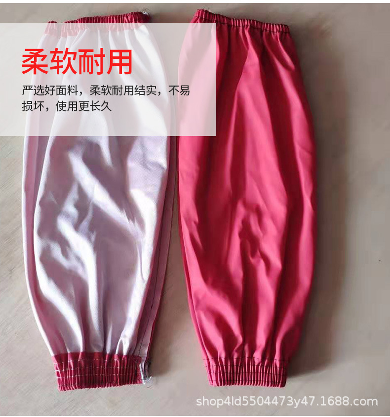 Waterproof and oil-proof leather arm sleeves, adult long thick arm sleeves, glossy leather flat sleeve guards, factory household labor protection arm sleeves pic 3