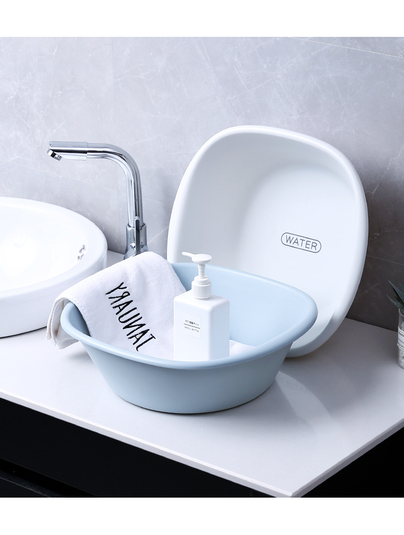 Thickened washbasin, small baby, children and student washbasin, household vegetable washing basin, large plastic foot and laundry basin pic 12