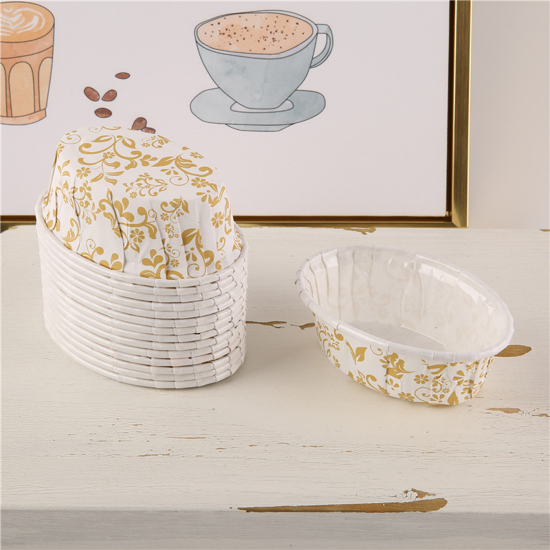 椭圆形蛋糕纸杯蛋糕杯花边杯新款印花耐高温马芬杯50个/条详情4