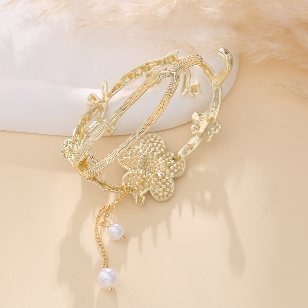 流苏森系仙美发饰扭扭夹盘发夹神器2023新款高端女夏季抓夹子批发详情3