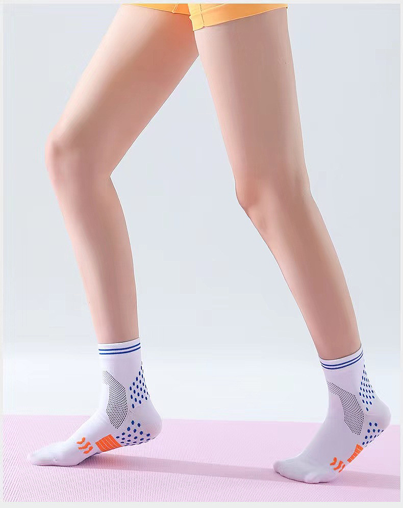 袜子地摊一件代发运动袜子男女中筒袜跑步袜压力袜子专业马拉松弹力减震竞走骑行袜一件代发详情10