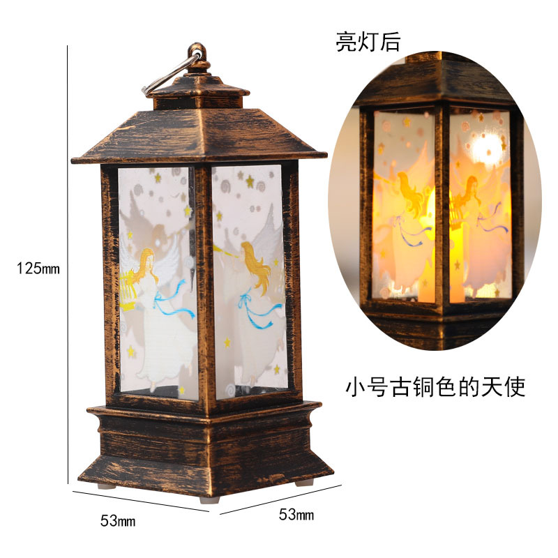 Ramadan Christmas lantern, antique kerosene flame, plastic brocade decoration, electronic candle stand, imported cross-border wholesale, street stall, Douyin bestseller, wedding guide, LED horse lantern, soft decoration props, fireplace RK9166 pic 18