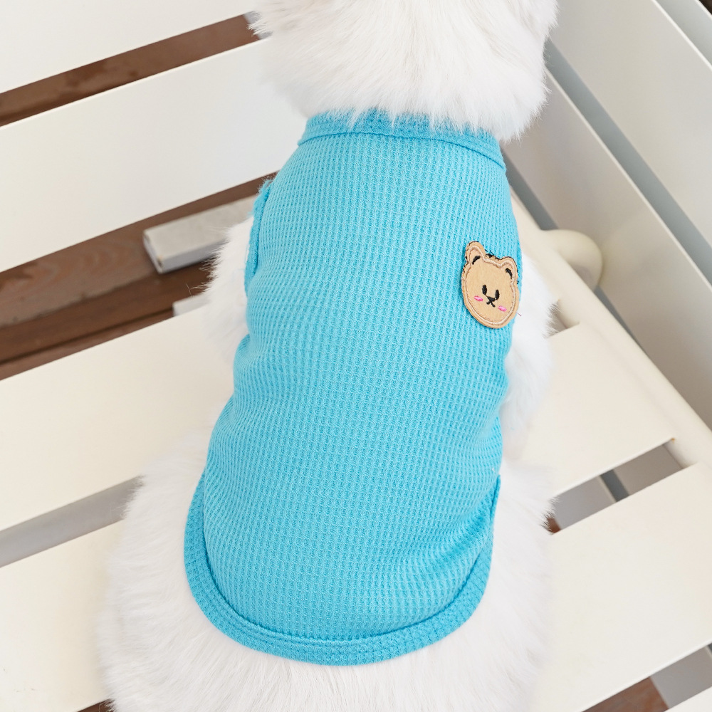 Pet clothing, Waffle bear summer vests, Teddy small and medium-sized dogs, cat and dog clothing manufacturers wholesale pic 23
