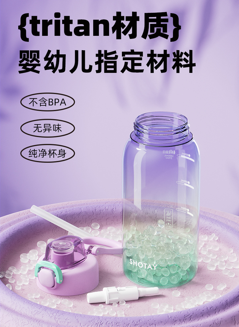 尚泰tritan渐变潮酷极光塑料杯水杯带吸管跨境杯子夏季网红随行杯详情5