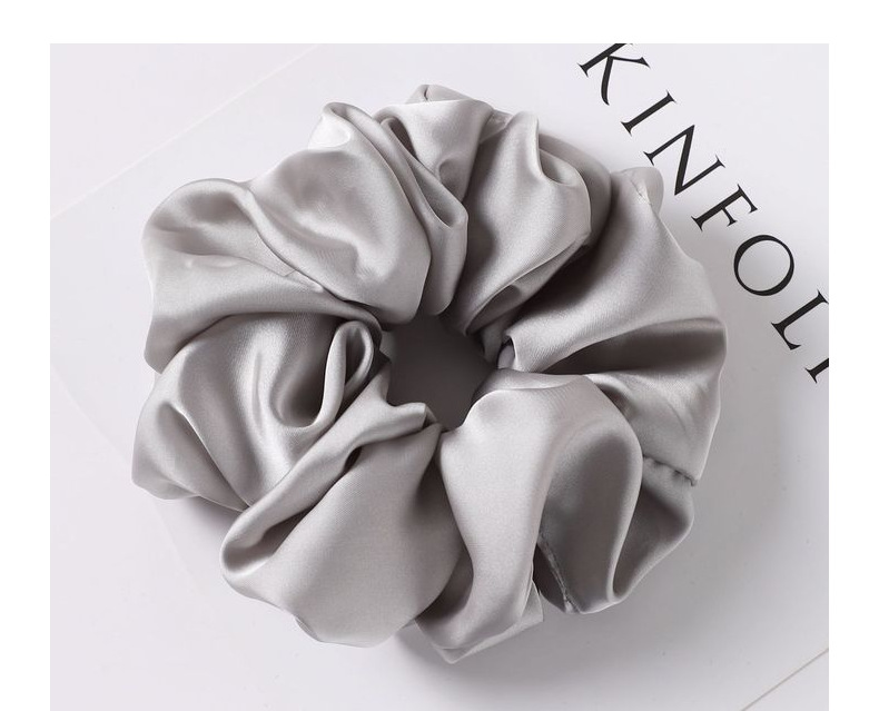 Wholesale French satin large intestine hair band, Korean style ins solid color fabric high-end hair accessory, extra-large pig large intestine hair band pic 24