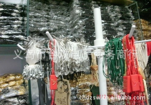 厂家直销红线铁别针线扣别针吊粒线扣黑色铜金扣详情5