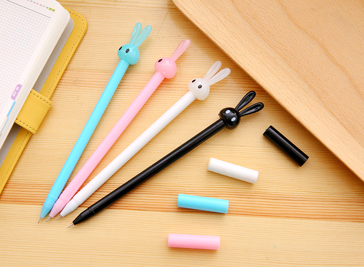 T-promote Candy, long-eared rabbit, cartoon creative gel pens, ballpoint pens, signature pens, black pens, student stationery wholesale pic 7