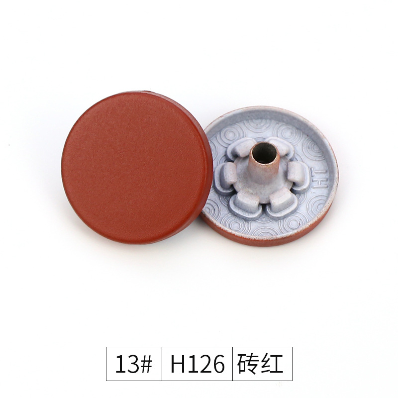 Wholesale of four-piece buckles, metal concealed buckles, colored spray-painted buttons, flat snap buttons, and small chanel-style coat buttons in stock from the manufacturer pic 49
