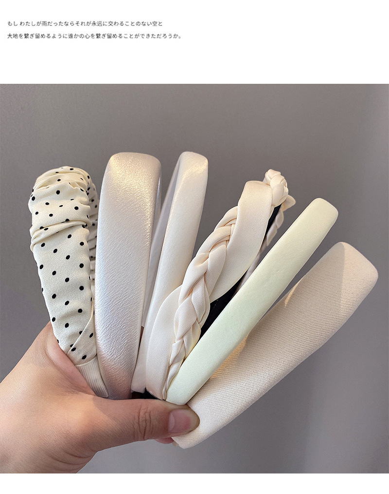 A simple and versatile satin headband for going out, a new high head headband for girls, a high-end and fashionable hair-pressing accessory pic 35