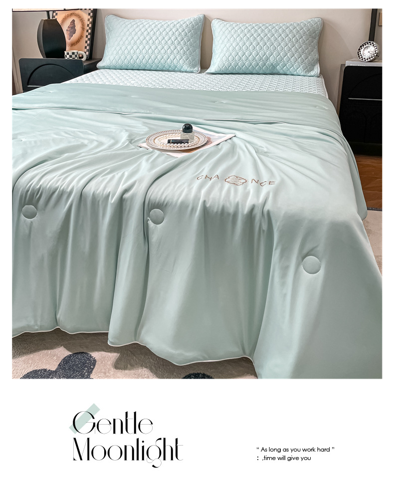 冰淇淋夏凉被夏被日式可机洗空调被子凉感丝单双人夏被批发绗缝爆详情22