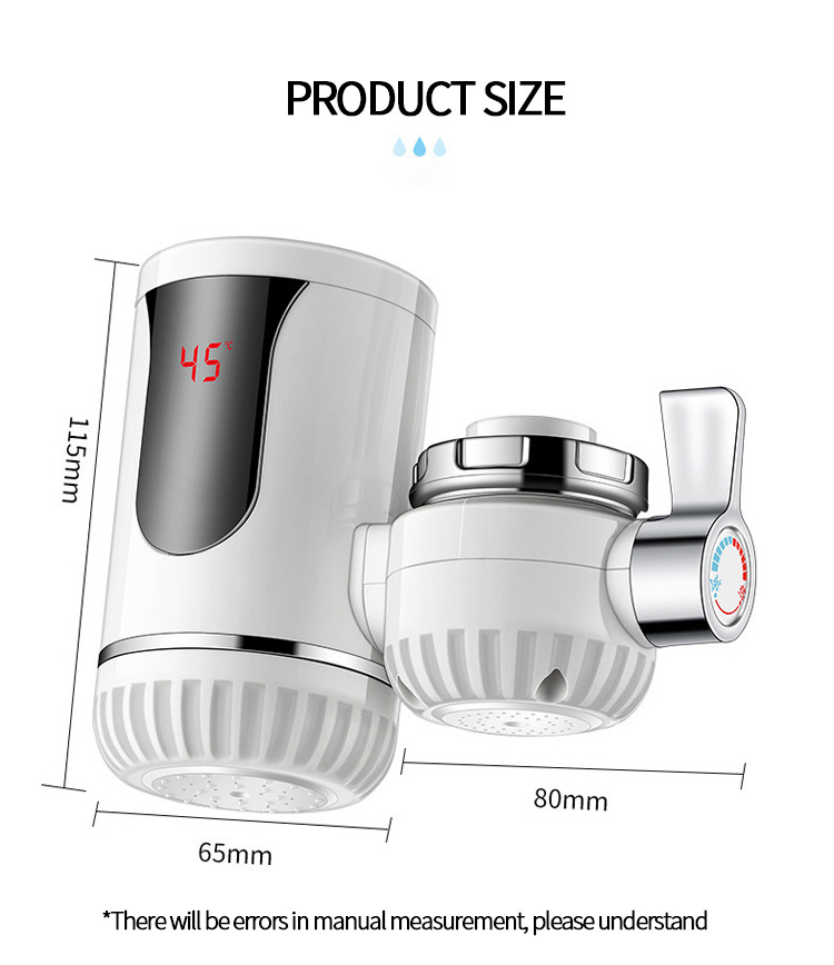 3-second instant electric hot water faucet water heater, digital display heating electric water heater, no need to install an electric heater pic 42
