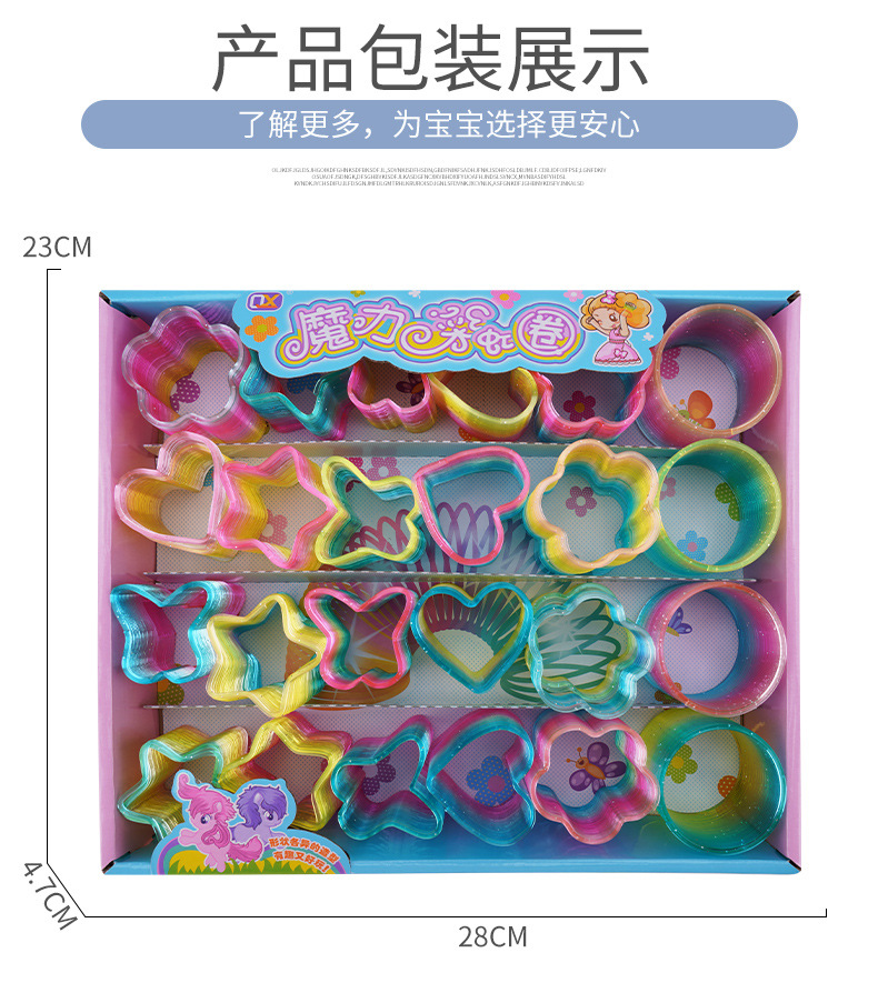 Small irregular-shaped golden onion transparent rainbow rings, 24 pieces per box, new best-selling toy polygonal rainbow rings wholesale pic 13