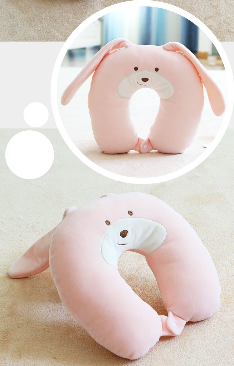 Cute cartoon U-shaped neck pillow, student napping neck support pillow, car and plane travel memory foam headrest wholesale pic 21