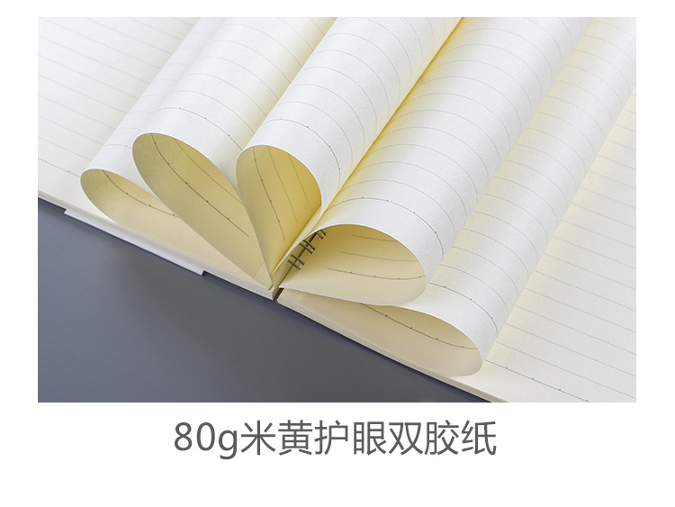 Transparent PP binding coil notebook, creative and simple side-flip grid horizontal line notebook, notepad, student stationery wholesale pic 11