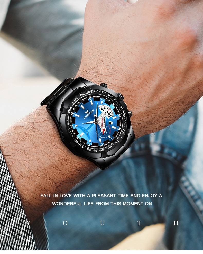 Fenzun waterproof non-mechanical watch, large dial watch, super large new calendar cross-border Shopee watch, creative technology pic 52